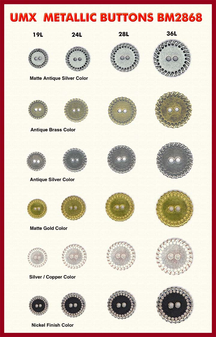 2-hole metallic buttons bm2868