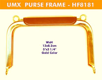 Purse frame - handbag frame with shoulder strap hanger HF8181