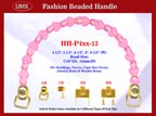 HH-P4xxG-13 Stylish Love Heart Purse Handle For Fashion Purses, Handbags, Wood