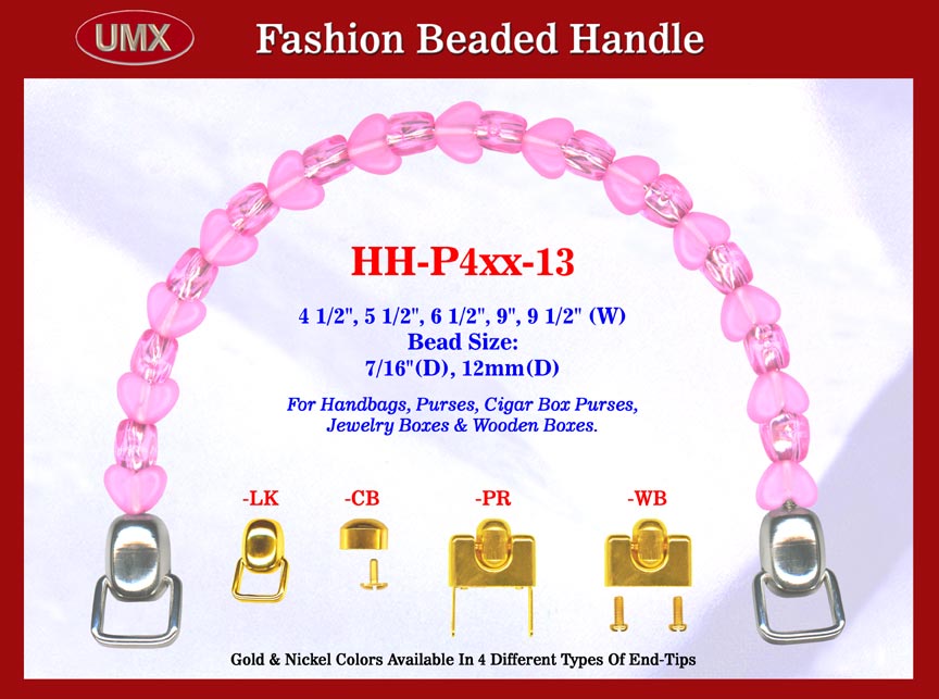 HH-P4xxN-13 Stylish Love Heart Purse Handle For Fashion Purses, Handbags, Wood
Cigarbox, Cigar Box Purse or Jewelry Box Purses