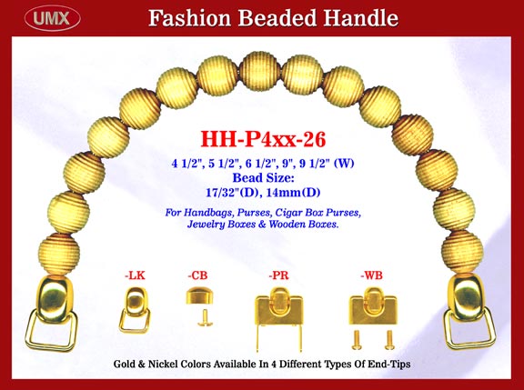 UMX HH-P4xx-26 Stylish Wood Jewelry Box Wooden Bead Handle
