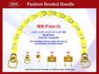 HH-P4xxG-31 Wood Jewelry Box, Cigar Box Purse, Cigarbox Handbag Beaded Handle