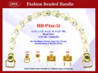 HH-P4xxG-32 Wooden Jewelry Box, Wood Cigar Box Purse, Cigarbox Handbag Beaded Handle