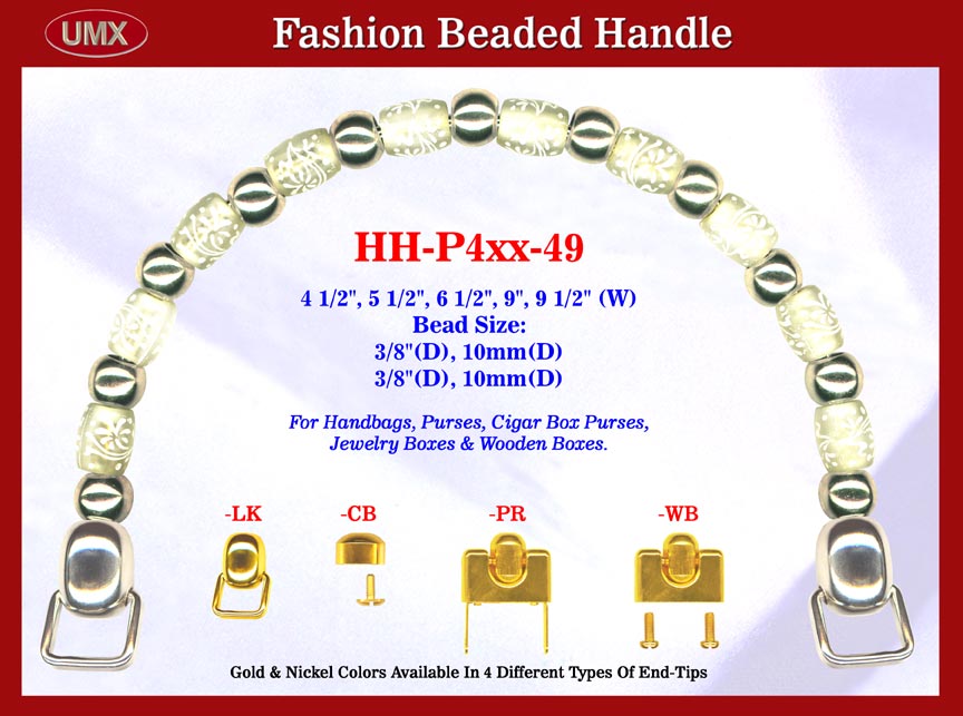 Nickel Color Model: HH-P4xx-49 Stylish Purse Handle For Handcrafted Cigar Box Purse, Cigarbox and
Jewelry Box Handbag