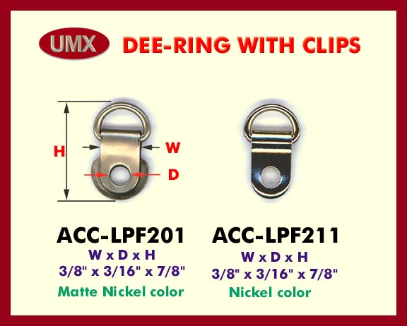 SWIVEL DEE-RING, D-RING WITH CLIPS