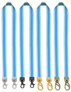 Glow in the dark straps with blue and white stripes