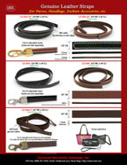 Leather straps for shoulder bags, purses or hand carry bags.